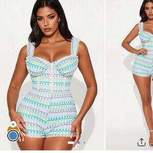 Crochet sleeveless romper